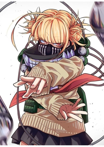 My Hero Academia - Himiko Toga 4 Tablo Ahşap Poster Dekoratif