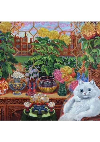 Louis Wain Tarafından Kedi Koleji Ustası Tablo Ahşap Poster Dekoratif