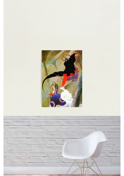 Yoshitaka Amano Uzun ve Dolambaçlı Yol Tablo Ahşap Poster Dekoratif