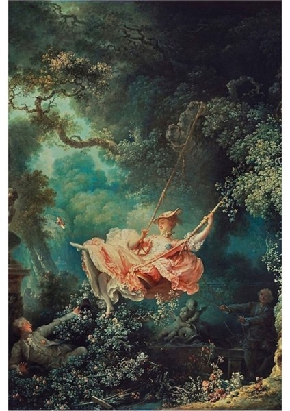 Salıncak Jean-Honoré Fragonard Tablo Ahşap Poster Dekoratif