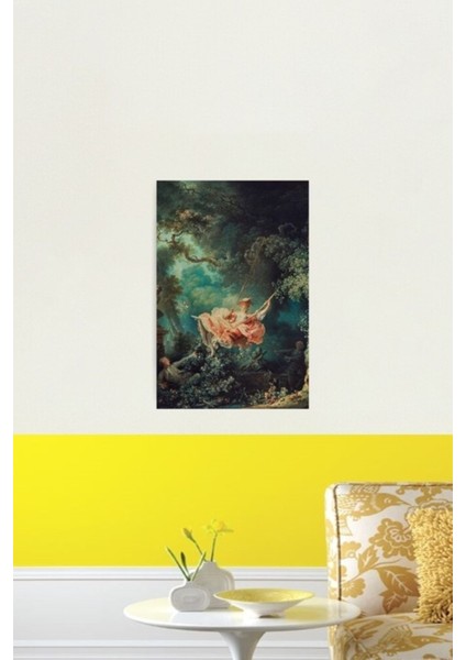 Salıncak Jean-Honoré Fragonard Tablo Ahşap Poster Dekoratif