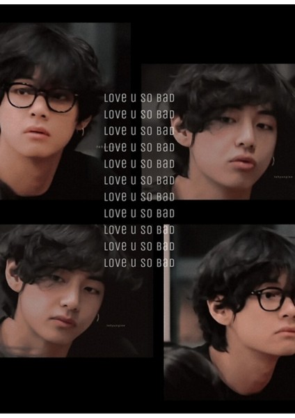 Taehyung Rahat Gözlükler Estetik Tablo Ahşap Poster Dekoratif KOD858