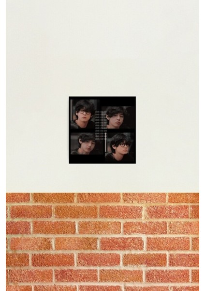 Taehyung Rahat Gözlükler Estetik Tablo Ahşap Poster Dekoratif KOD858 fiyatları