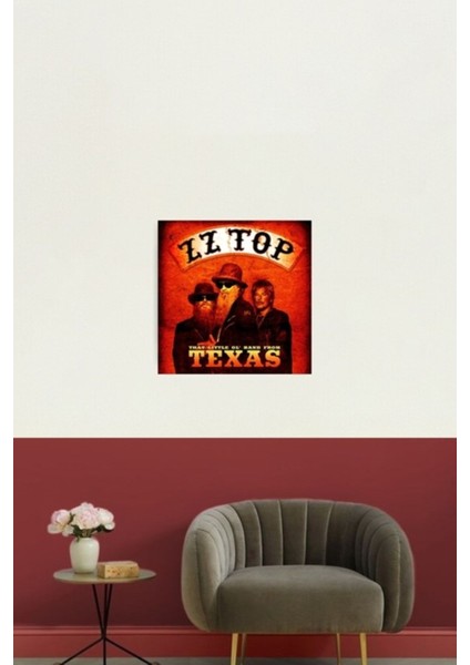 Zz Top - Teksas Tablo Ahşap Poster Dekoratifndan Bant