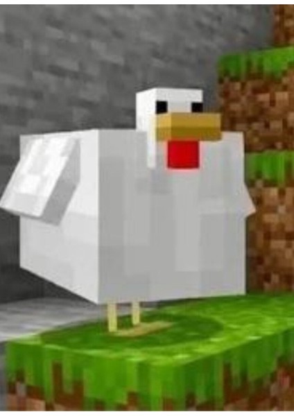 Minecraft Şişman Tavuk Tablo Ahşap Poster Dekoratif