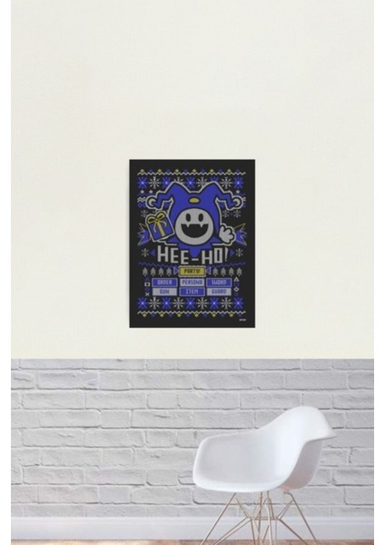 Çirkin Noel Kazak Jack Frost Tablo Ahşap Poster Dekoratif