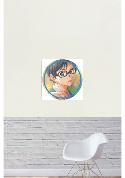 Arima Kousei - Daire Tablo Ahşap Poster Dekoratif