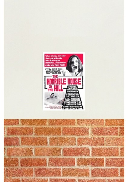 Tepedeki Korkunç Ev Tablo Ahşap Poster Dekoratif