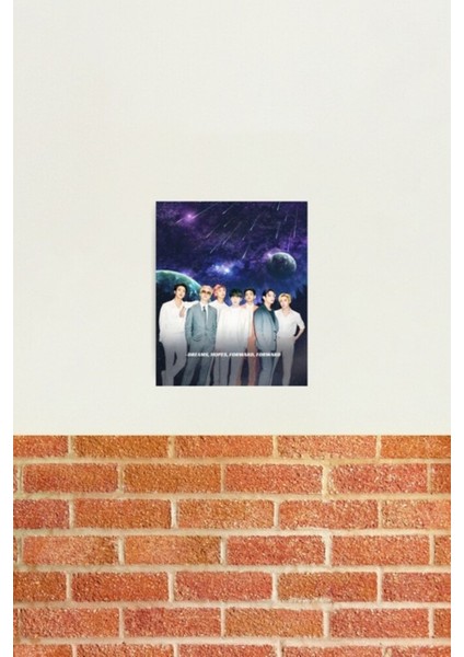 Bts Bangtan Vintage Işıltılı Tablo Ahşap Poster Dekoratif KOD1338