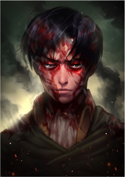 Levi Ackerman Tablo Ahşap Poster Dekoratif