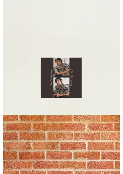 Taehyung Gri Bandana Estetik Tablo Ahşap Poster Dekoratif KOD1255