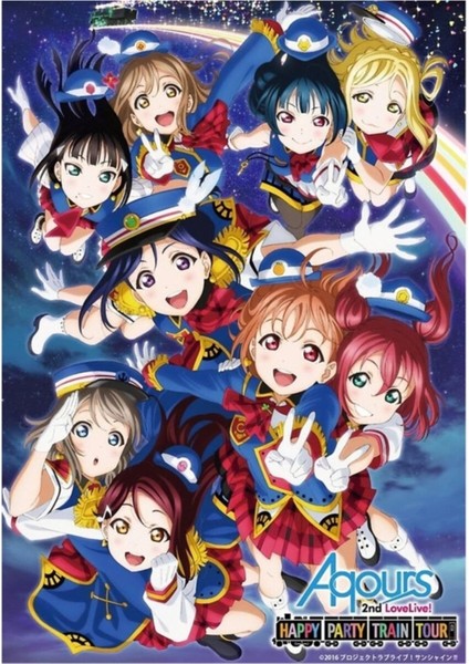 Mutlu Parti Tren Aqours Poster Tablo Ahşap Poster Dekoratif