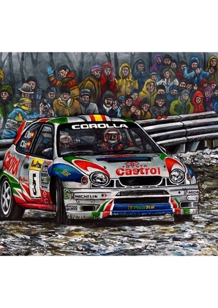 Copia De Copia De Subaru Impreza 555 (Colin Mcrae) Tablo Ahşap Poster Dekoratif