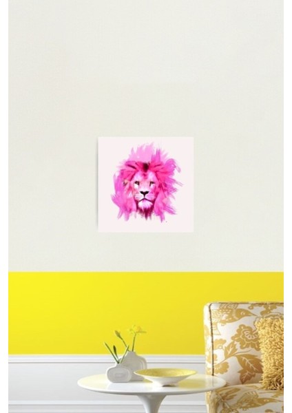 Pembe Aslan Tablo Ahşap Poster Dekoratif fiyatları