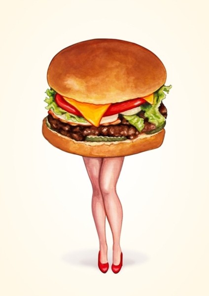 Çizburger Pin-Up Tablo Ahşap Poster Dekoratif