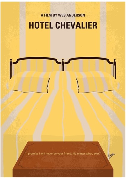 NO943 My Hotel Chevalier Minimal Film Afişi Tablo Ahşap Poster Dekoratif