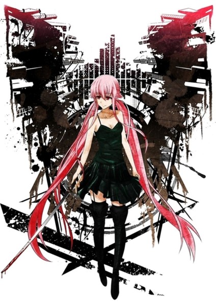 Gasai Yuno Anime Future Desolation Anime Tablo Ahşap Poster Dekoratif