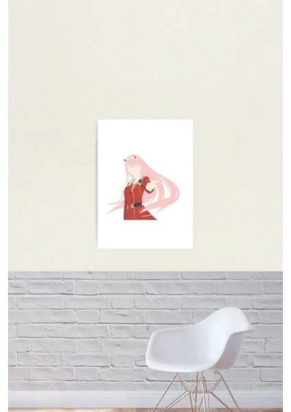 Darling In The Franxx 02 Minimalist Tasarım Tablo Ahşap Poster Dekoratif