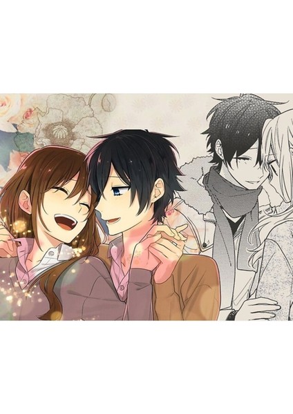 Horimiya ve Miyamura Manga ve Anime Tablo Ahşap Poster Dekoratif