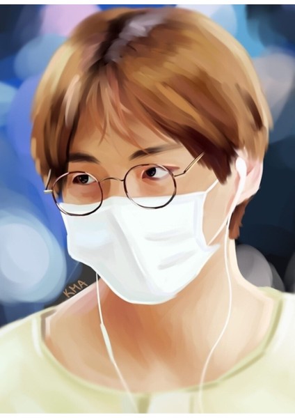 Taehyung Tablo Ahşap Poster Dekoratif KOD5330
