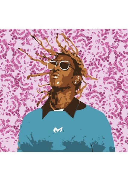 Yaprakları Üzerine Çizilmiş Genç Eşkıya Tablo Ahşap Poster Dekoratif