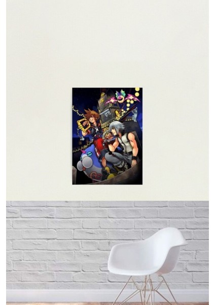 Sora ve Riku - Kingdom Hearts Dream Drop Distance Tablo Ahşap Poster Dekoratif