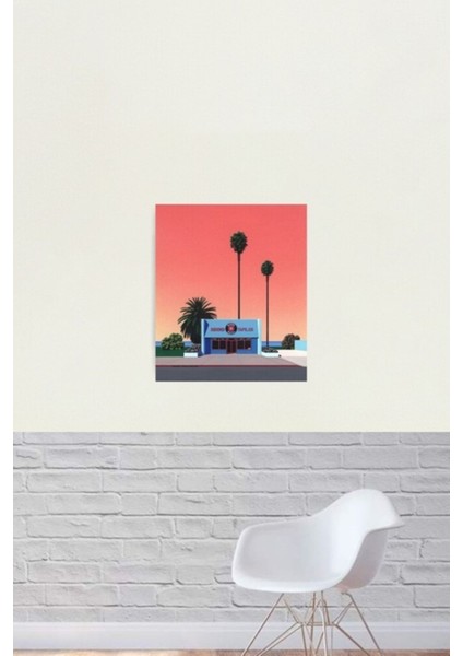 Hiroshi Nagai Estetik Vaporwave Poster Tablo Ahşap Poster Dekoratif