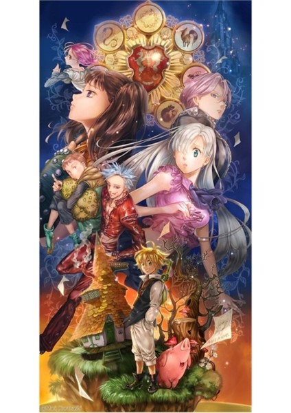 Yedi Ölümcül Günah Tablo Ahşap Poster Dekoratif