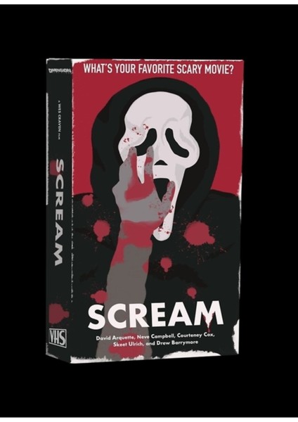 Scream Ghostface Vintage Vhs Sanat Tablo Ahşap Poster Dekoratif