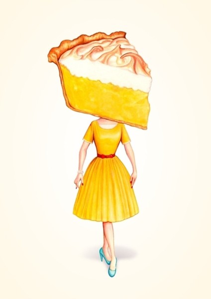 Pasta Kafası Pin-Up: Limon Beze Tablo Ahşap Poster Dekoratif