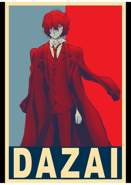 Dazai Osamu Poster Tablo Ahşap Poster Dekoratif