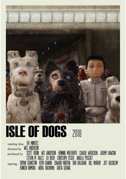 Köpekler Adası Alternatif Poster Sanat Filmi Büyük (1) Tablo Ahşap Poster Dekoratif