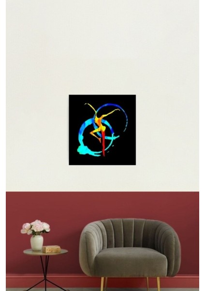 Dans Rock Tablo Ahşap Poster Dekoratif