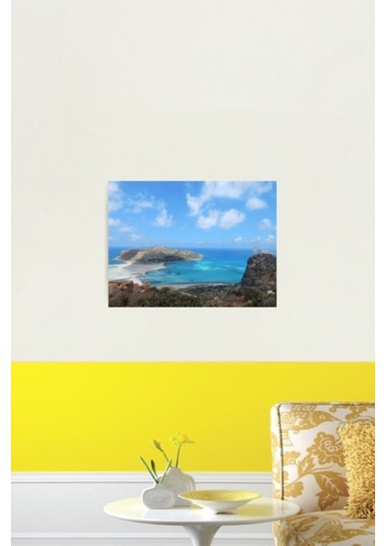 Balos Plajı, Girit, Yunanistan Tablo Ahşap Poster Dekoratif