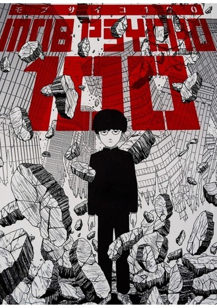 Mob Psycho 100 Vintage Tablo Ahşap Poster Dekoratif