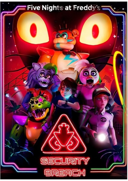 Freddy's'de Beş Gece: Güvenlik Ihlali Tablo Ahşap Poster Dekoratif
