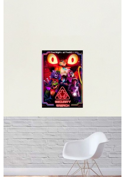 Freddy's'de Beş Gece: Güvenlik Ihlali Tablo Ahşap Poster Dekoratif