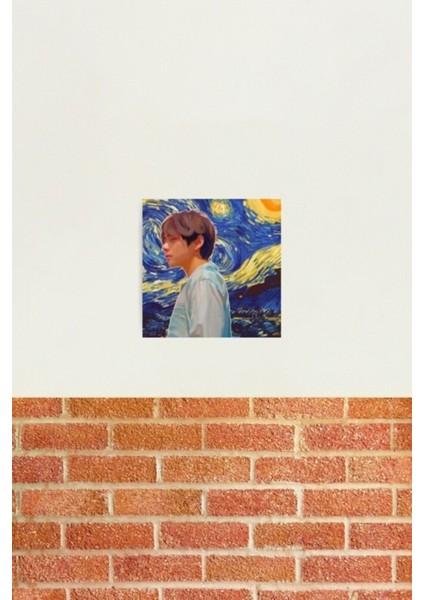 Yıldızlı Gece - Bts V Tablo Ahşap Poster Dekoratif KOD2287