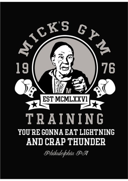 Mick'in Spor Salonu Tablo Ahşap Poster Dekoratif