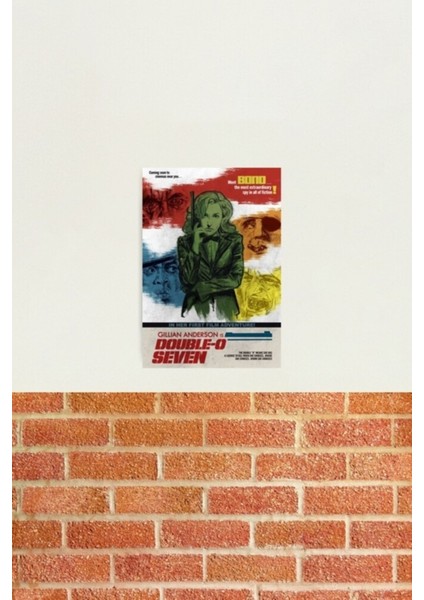 Gillian Anderson, Double-O Seven Tablo Ahşap Poster Dekoratif