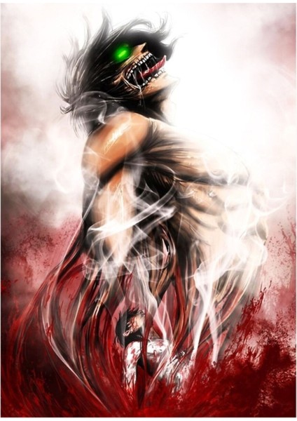 Titan Eren'e Saldırı Tablo Ahşap Poster Dekoratif
