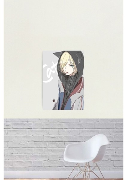 Tablo Ahşap Poster Dekoratif Yuri Plisetsky, Anime Yuri Buz Üzerinde