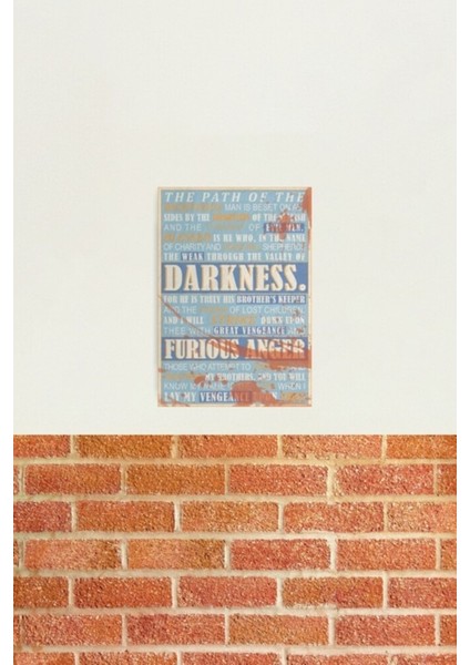 Ucuz Roman: Ezekiel 25:17 (Kanlı) Tablo Ahşap Poster Dekoratif
