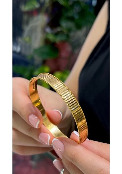 20 gr (Gram) Aynalı Sazan Ajda Bilezik 22 Ayar Altın