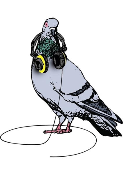 Tekno Güvercin Tablo Ahşap Poster Dekoratif