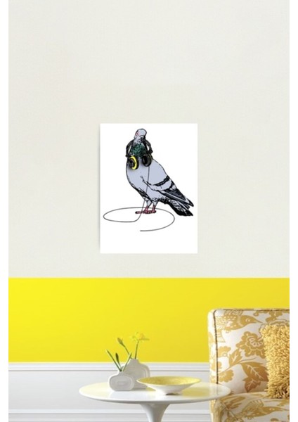 Tekno Güvercin Tablo Ahşap Poster Dekoratif fiyatları