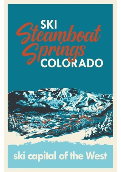 Steamboat Springs Kayak Poster Tablo Ahşap Poster Dekoratif