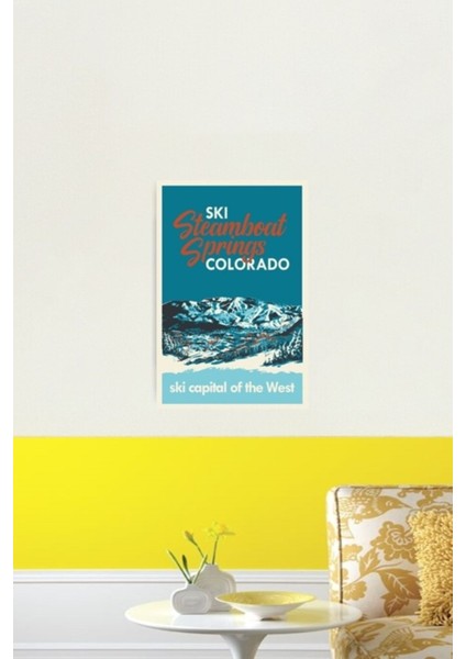 Steamboat Springs Kayak Poster Tablo Ahşap Poster Dekoratif fiyatları