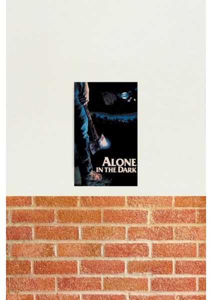 Karanlık Tablo Ahşap Poster Dekoratifnda Tek Başına