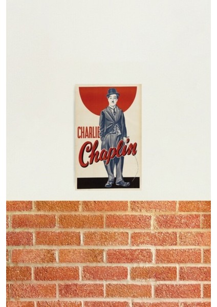 Charlie Chaplin Vintage Poster Tablo Ahşap Poster Dekoratif